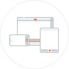 works with any media to any device