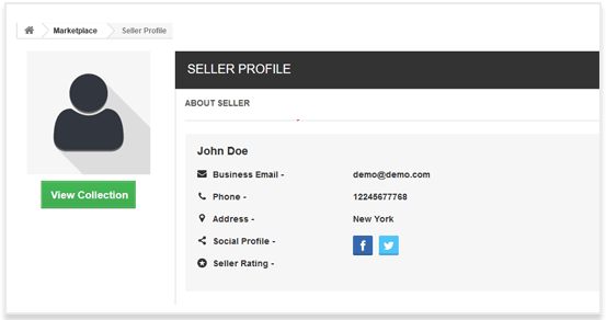 Multi Vendor Seller Profile